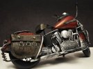 Wine Red Tinplate Handmade Medium Scale Harley Davidson