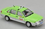 Green 1:43 Diecast VW Santana Vista ShangHai Taxi Car Model