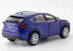 1:32 Scale Kids Blue / Black / White Diecast Lexus NX 200t Toy