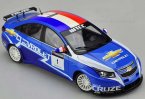 Blue 1:18 Scale 2011 WTCC Diecast Chevrolet Cruze Model