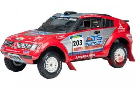 Red 1:18 Scale SOLIDO Diecast 2004 Mitsubishi PAJERO EVO Model