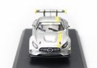 Silver-Yellow 1:64 Scale Diecast Mercedes AMG GT3 Model