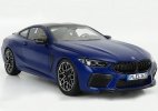 1:18 Scale Blue Diecast 2019 BMW M8 Competition Coupe Model