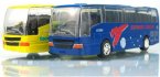 1:70 Scale Red / Blue / Yellow / White Pull-Back Tour Bus