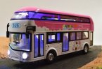 Pink-White Kids Hello Kitty Diecast Double Decker Bus Toy