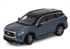 1:64 Scale White /Blue /Black Diecast 2022 Infiniti QX60 Model