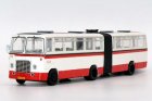 Red-White NO.120 1:64 Diecast Beijing Articulated Bus Model