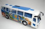 Kids Cartoon Figures Blue / White ABS Plastic Made RC Bus Toy