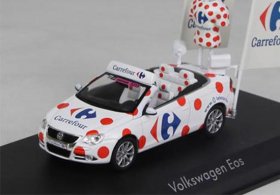 White 1:43 Scale NOREV Carrefour Theme Diecast VW Eos Model