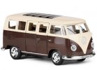 Kids Red / Brown 1:30 Scale Diecast Volkswagen T1 Bus Toy