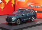 1:43 Scale Blue Diecast 2022 VW Tiguan L SUV Model