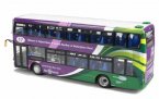 1:76 Scale Purple CMNL Scania NO. 17 Double-Decker Bus Model