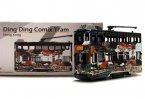 Black Hong Kong Mini Scale Diecast Double Decker Tram Toy