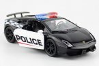 1:36 Black Kids Police Diecast Lamborghini Gallardo LP560-4 Toy