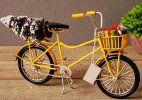 Christmas Gift Yellow /Blue Retro Tinplate Bicycle Model