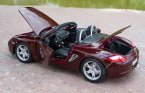 1:18 Maisto Wine Red /Yellow Diecast Porsche Boxster S Model