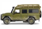 1:32 Scale Muddy Army Green Kid Diecast Land Rover Defender Toy