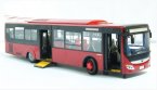 Red 1:43 Scale Diecast YuTong ZK6128HGK Bus Model