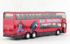 Red Diecast Mercedes Benz MB O 404 DD Double Decker Bus Toy