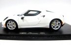 White 1:43 Scale SPARK Diecast Alfa Romeo 4C Model