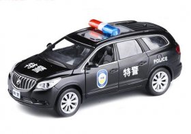 1:32 Scale Kids Black Police Diecast Buick Enclave Toy