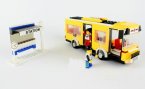 DIY ABS Made Kids Yellow Educational School Bus Toy