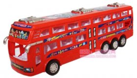 Kids Super Long Size Plastics Double-Decker Bus Toy