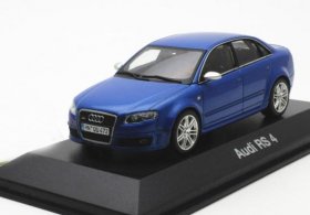 Blue / Silver Minichamps 1:43 Scale Diecast Audi RS 4 Model