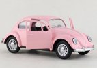 Kids 1:36 Scale Yellow / Pink Diecast 1967 VW Beetle Toy