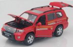 White / Black / Red 1:32 Scale Kids Diecast Toyota Land Cruiser