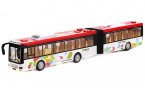 Yellow / Red / White Articulated Design BeiJing City Bus Toy