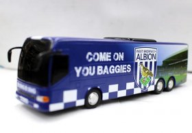 Blue West Bromwich Albion Painting Kids Diecast Coach Bus Toy