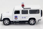 White /Black 1:32 Scale Kids Police Diecast Land Rover Defender