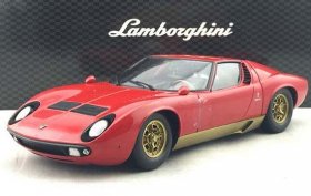 1:18 Scale Red Kyosho Diecast Lamborghini Miura P400 Model