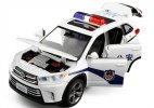 Kids 1:32 Scale White Police Diecast Toyota Highlander SUV Toy