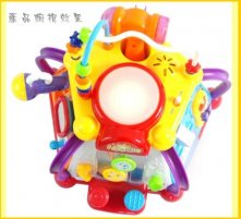 NO.806 Yellow-Red Cartoon Design Educational School Bus Toy