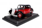 Black-Red 1:24 Bburago Diecast 1938 Citroen 15 CV Car Model