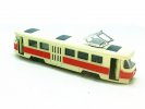 Red / Blue Pull-back Function Kids Diecast Tram Toy