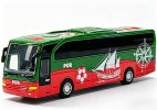 Green-Red Portugal national Football Team Diecast Coach Bus Toy
