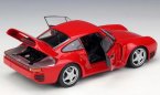 1:24 Scale Welly Red / White Diecast Porsche 959 Model