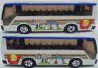 1:156 Mini Scale Kids Red / Blue Die-Cast TaiWan Tour Bus Toy