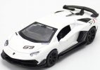 White / Red 1:43 Kids Diecast Lamborghini Aventador SVJ63 Toy