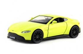 White / Green Kids 1:36 Scale Diecast Aston Matin Vantage Toy