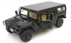 Black / Red MaiSto 1:27 Scale Diecast Hummer H1 Model