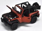 White / Orange 1:18 Scale Maisto Diecast Jeep Wrangler Model