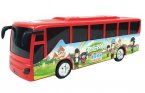 Kids White / Red / Green Plastics Electric Tour Bus Toy