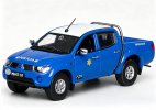 1:43 Macau Police Diecast Mitsubishi Triton L200 Pickup Model
