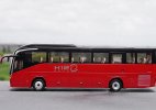 Red 1:36 Scale Diecast Zhongtong H12 Coach Bus Model