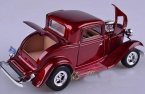 Wine Red / Black 1:24 Scale Diecast 1932 Ford Coupe Model