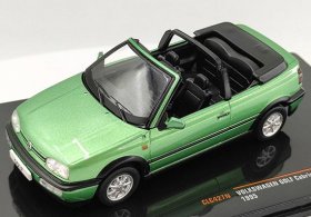 Green 1:43 Scale IXO Diecast 1995 VW Golf Cabriolet Mk3 Model